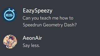 Teaching EazySpeezy how to Speedrun Geometry Dash