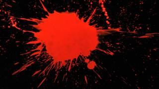 Slow Motion Paint Splatter with Red Paint Splattering a Black Background in HD Slow Mo Video View