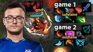 MIRACLE 2 Games with SHADOW FIEND Midlane & Safelane in dota 2