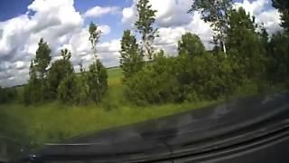 Overtake Fail - Two cars and bus crash ends with a flip over