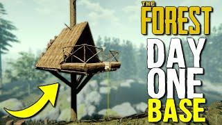 The Forest DAY ONE BASE - Survival EP 1  The Forest Lets Play Gameplay 2022