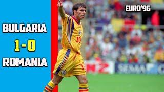 Bulgaria vs Romania 1 - 0 Highlight Group Stage commentators in english Euro 96 HD