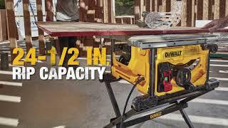 DEWALT 8 14in. Compact Jobsite Table Saw Model# DWE7485