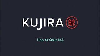 Kujira - How to stake Kuji