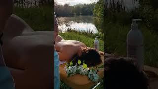 Evelinas relaxing ASMR massage on the riverbank #asmr