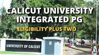 Application for Entrance to the Integrated PG Programmes in Calicut University Departments