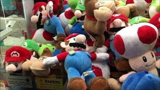 Winning Mario Plushies from the Claw Machine