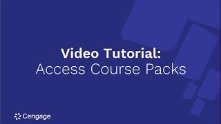 Accessing Course Packs  WebAssign