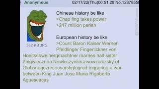 chinese history vs European history.