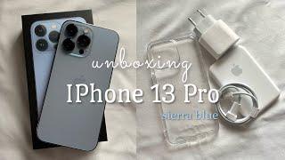 unboxing iPhone 13 pro sierra blue + accessories  indonesia