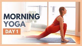 DAY 1 CHOOSE - 10 min Morning Yoga Stretch - Flexible Body Yoga Challenge