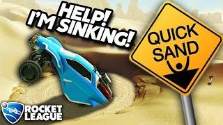 Dont FALL in the QUICK SAND *NEW* Rocket League Sumo