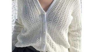 جاكيت كروشيه شتوى، بلوفر،سويتر،بغرزه تشبه التريكو crochet sweater jacket