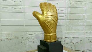 طريقة نحت القفاز الذهبى  .. How to make the golden glove