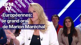 Européennes le grand oral de Marion Maréchal sur BFMTV