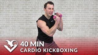 Cardio Kickboxing Workout to Torch Fat  40 Min Cardio Boxing Workout at Home