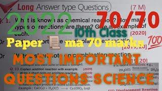 Science Top Important Question 10th ClassUP Board2021-2022 70 marks pakkaUP board English Medium