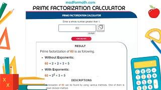 PRIME FACTORIZATION CALCULATOR