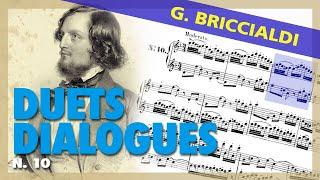  G. BRICCIALDI - Duet 10 Duet Dialogues Op 132 2 FLUTES - Sheet Music Scrolling