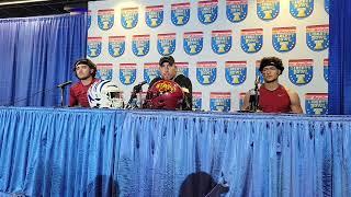 CFTV Matt Campbell Rocco Becht & Jayden Higgins 2023 post-Liberty Bowl press conference