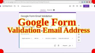 Google Form Validation Email Address  Google Form Training