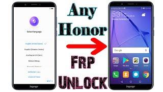 Any Huawei Honor 2019 Bypass Google Account Lock New Method