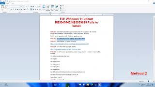 FIX Windows 11 Update KB5040442KB5039895 Version 23H222H2 Fails to Install