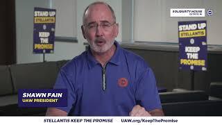 Stellantis Keep the Promise Live Address from UAW President Shawn Fain