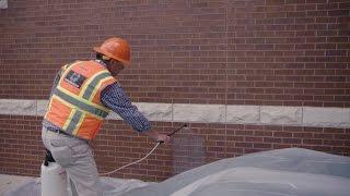 How to apply water repellent to masonry