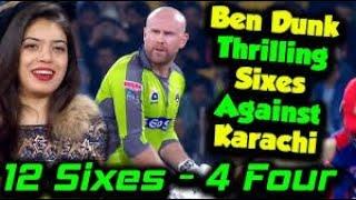 Ben Dunk Thrilling Sixes Against Karachi  Karachi Kings vs Lahore Qalandars  Match 23  PSL 2020