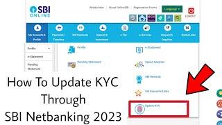 How To Update KYC Through SBI Netbanking 2023