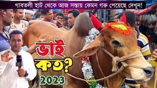 আজ সস্তায় গরু কিনলেন ক্রেতারা ভাই কত? গাবতলী গরুর হাট 2023