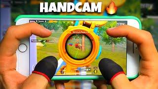 HANDCAM Gameplay - iPhone 8+   4 Fingers + Full Gyroscope  PUBG Mobile