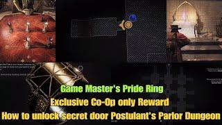 Remnant 2 How to unlock Postulants Parlor Left Bottom door Game Masters Pride Ring Reward