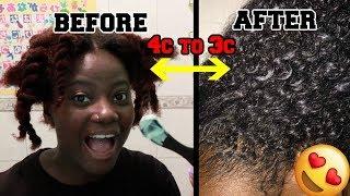 Texturizing my natural hair with S Curl after 5 years AMAZING results   4c to 3c