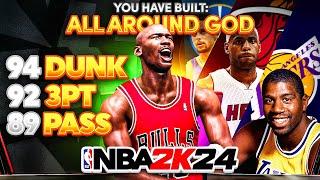 94 DUNK + 92 3PT + 89 PASS  ALL AROUND GOD is THE BEST POINT GUARD BUILD in NBA 2K24 NEXT GEN