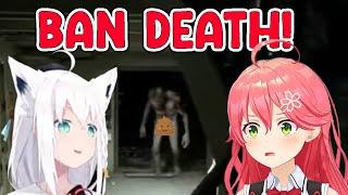 Miko-san and Fubu-san trying to escape from BAN man in The Outlast