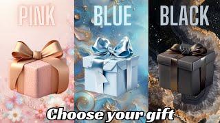 Choose your gift  3 gift box challenge Pink Blue & Black #giftboxchallenge #pinkvsblue