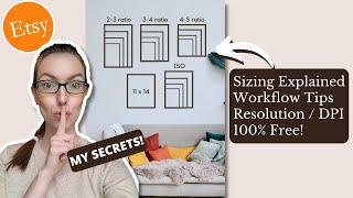 How to create Digital Wall Art for Etsy  MY SECRET WORKFLOW explained  Sizing Resolution GIMP