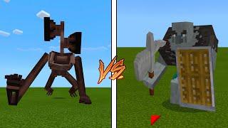 Siren Head Vs. Mutant Vindicator in Minecraft