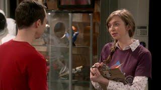 Stuart hires a female assistant manager Denise - The Big Bang Theory