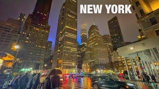 New York City LIVE Rainy Manhattan Christmas Walk December 10 2023
