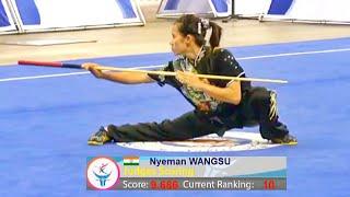 Nyeman Wangsu  9.686 score Gunshu Women 16th World Wushu Championship 2023 at USA