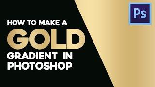 How to make a smooth gold gradient in Adobe Photoshop  By GDB