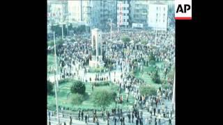 SYND 10 10 75 TURKISH PRIME MINISTER SULEYMAN DEMIREL AT CAMPAIGN RALLY