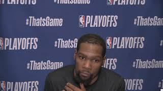 Kevin Durant Reacts To Fan Throwing A Water Bottle At Kyrie Irving