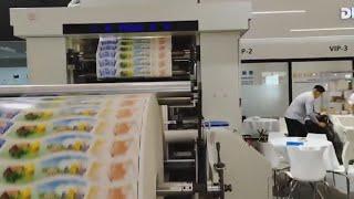 Center drum CI flexo printing machine with 4 colors for paper cup fans