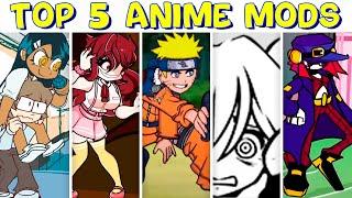 Top 5 Anime Mods #2 in Friday Night Funkin - VS NarutoGlitch Nagatoro Manami Aikawa and etc.