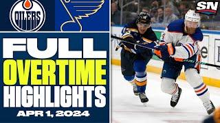 Edmonton Oilers at St. Louis Blues  FULL Overtime Highlights - April 1 2024