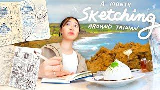 I Sketched Around Taiwan For A Month ️🩷 cafe hopping creative parks hiking & hair dye